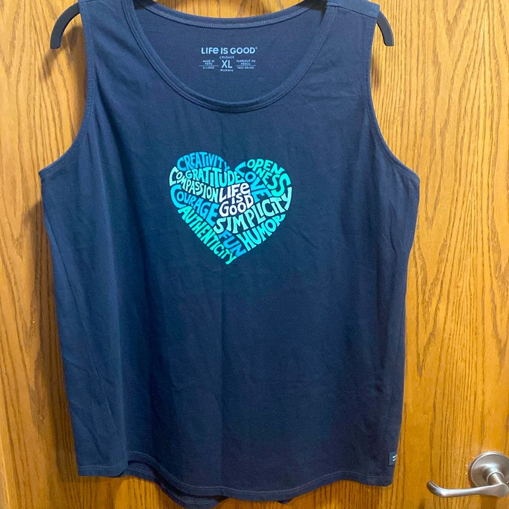Life is Good black tank XL